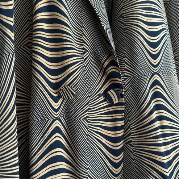 Mango Retro-print shirt Blazer Size 4 - Picture 6 of 8